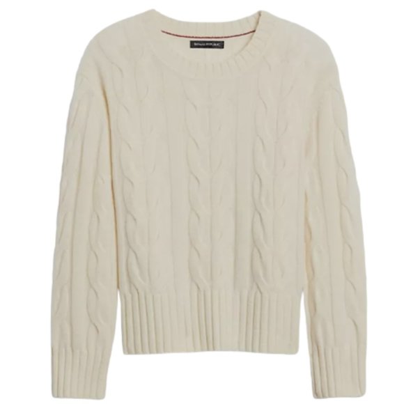 Banana Republic Sweaters - Banana Republic Italian Merino Cable-Knit Sweater